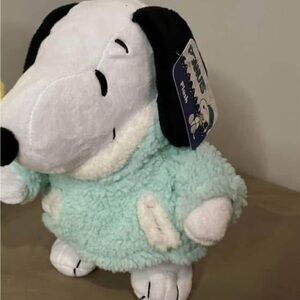 Peanuts Snoopy Plush Dog Toy - Black, White, and Mint